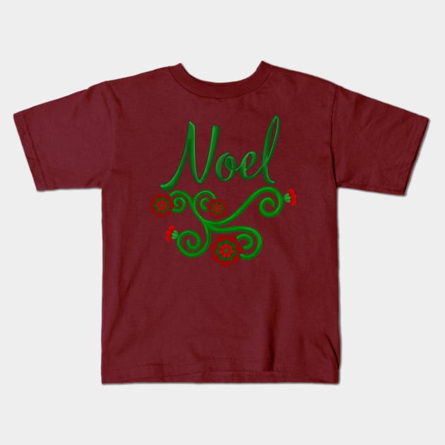 Noel Christmas Art Kids T-Shirt by AlondraHanley